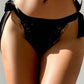 Eyelash Lace Open Back Thong
