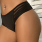 Plus Size Stripe Mesh Bikini Panty