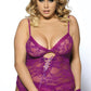 Plus Size Lace Garter Cami with Wrist Restraints