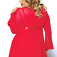 Plus Size Mesh Babydoll, Robe, and Panty