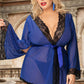 Plus Size Mesh Two Tone Robe