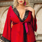 Plus Size Mesh Two Tone Robe