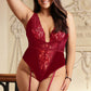 Plus Size Velvet V-Cut Teddy