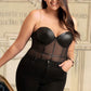 Plus Size Metal and Mesh Teddy