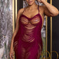 Plus Size Sexy Shimmy Fringe Chemise
