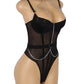 Black Chain Harness Bodysuit