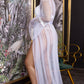 Plus Size Long Sleeve Mesh Gown Robe