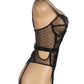 Embroidered Lace Cut Lingerie Teddy