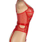 Embroidered Lace Cut Lingerie Teddy