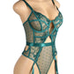Embroidered Lace Cut Lingerie Teddy