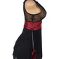 Black Mesh and Leather Chemise