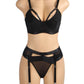 Bondage Bra and Garterbelt Set