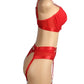 Bondage Bra and Garterbelt Set