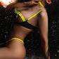 Neon Open Cup Bra Set