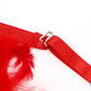 Feather Lace Chain Lingerie Bra Set