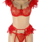 Feather and Chain Bra Set