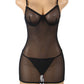 Lace-Up Back Sheer Chemise
