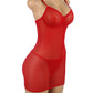 Lace-Up Back Sheer Chemise