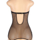 Faux Leather Deep V Lingerie Chemise