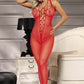 Halter Neck Net Body Stocking Lingerie