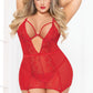 Plus Size Romantic Red Chemise and Panty