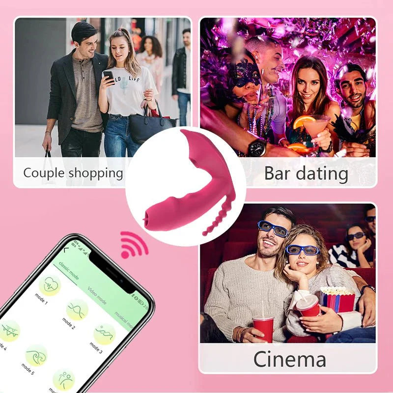 Vibrador Dildo 3 en 1 con Control Bluetooth por APP y Succión de Vacío y Calefacción | Estimulador de Vagina y Clítoris | Juguete Sexual Masturbador Femenino para Mujeres