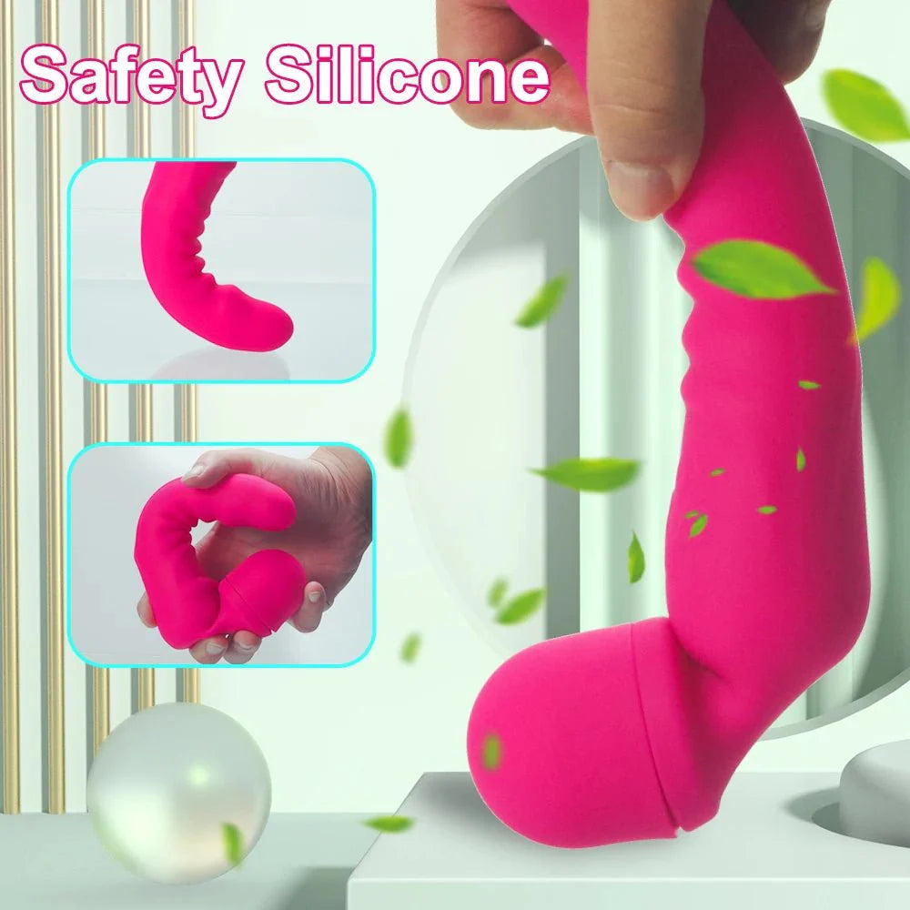 VeloraIgnite Vibrador con varita de doble cabezal térmico