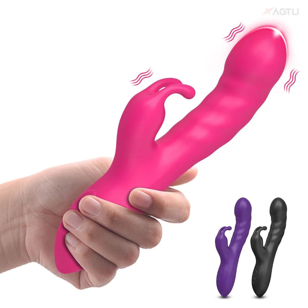 Vibrador RoseThrust Royale Rabbit de empuje con 10 modos