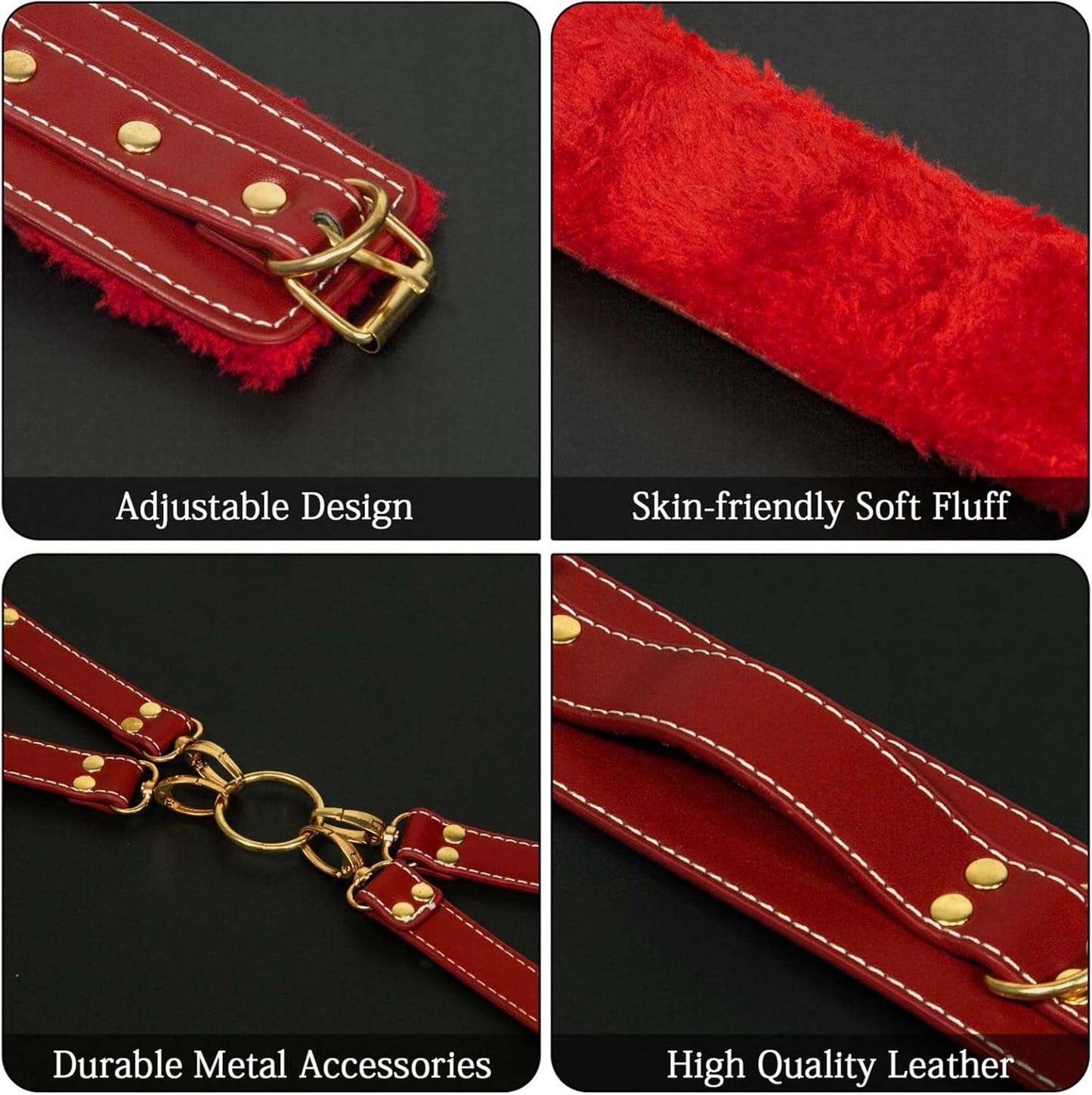 Kit de sujeciones BDSM SecureFour para bondage: ¡cuatro opciones emocionantes!