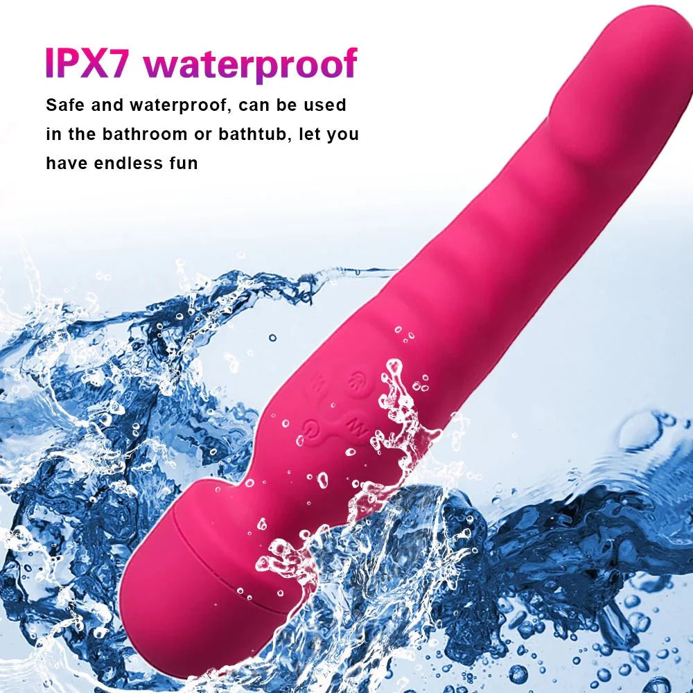 VeloraIgnite Vibrador con varita de doble cabezal térmico