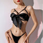 Satin Bow Bust Bra and Panty