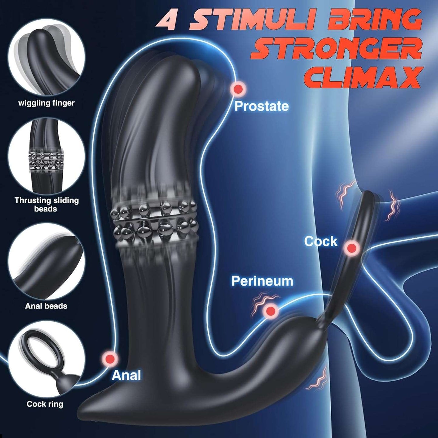 Anillo masajeador de próstata SwiftVibe con control remoto