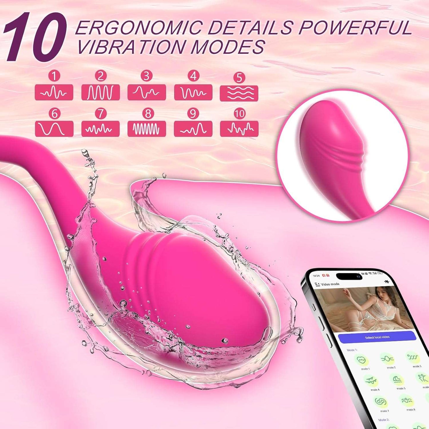 Vibrador de huevo discreto con control por aplicación SyncVibe
