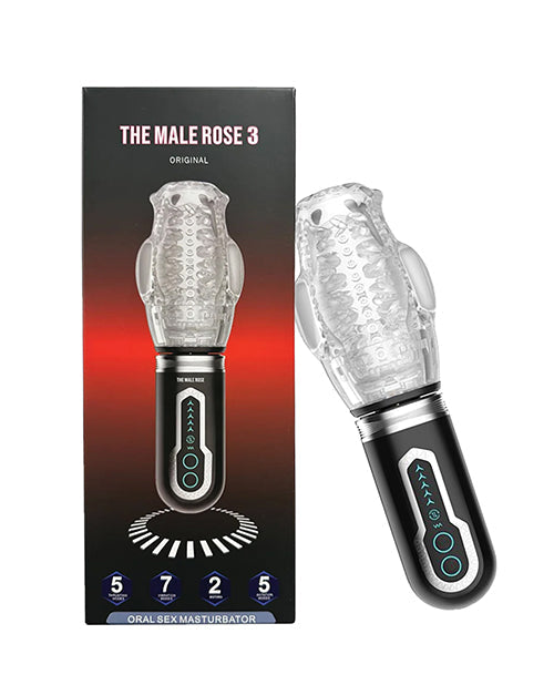 El masturbador de sexo oral Male Rose 3 - Negro