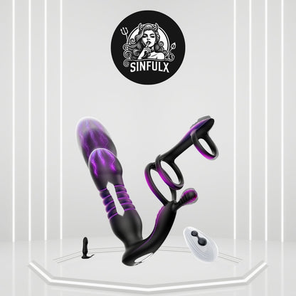 TripleArc Vibrador Dildo Mando a Distancia Funda para Pene