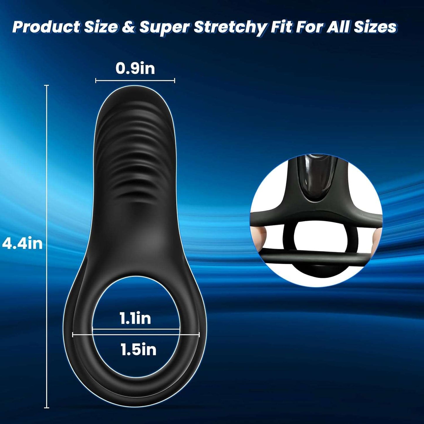 Anillo para el pene con estimulador de clítoris de control remoto UnityPulse