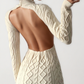 Cut Out Cable Net Mini Dress
