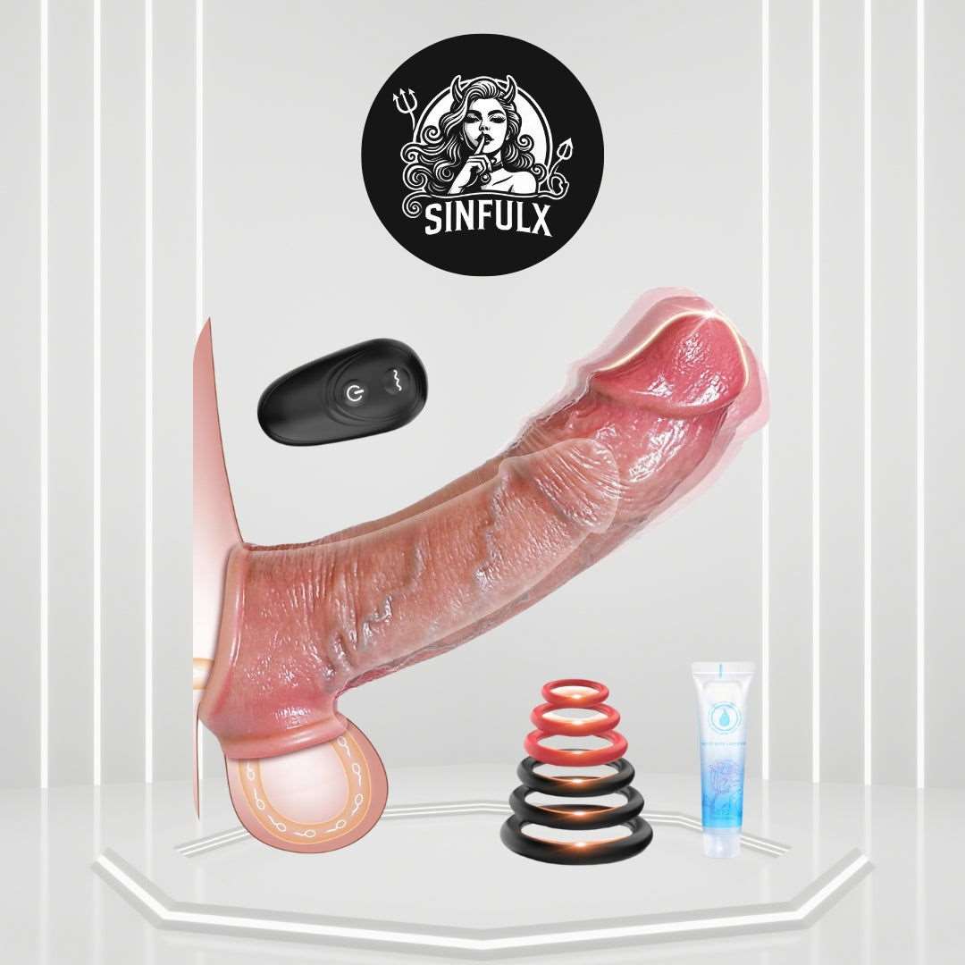 Anillos VibeSleeve con funda para pene con control remoto