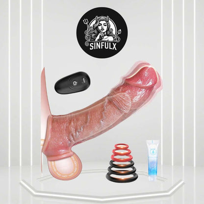 Anillos VibeSleeve con funda para pene con control remoto