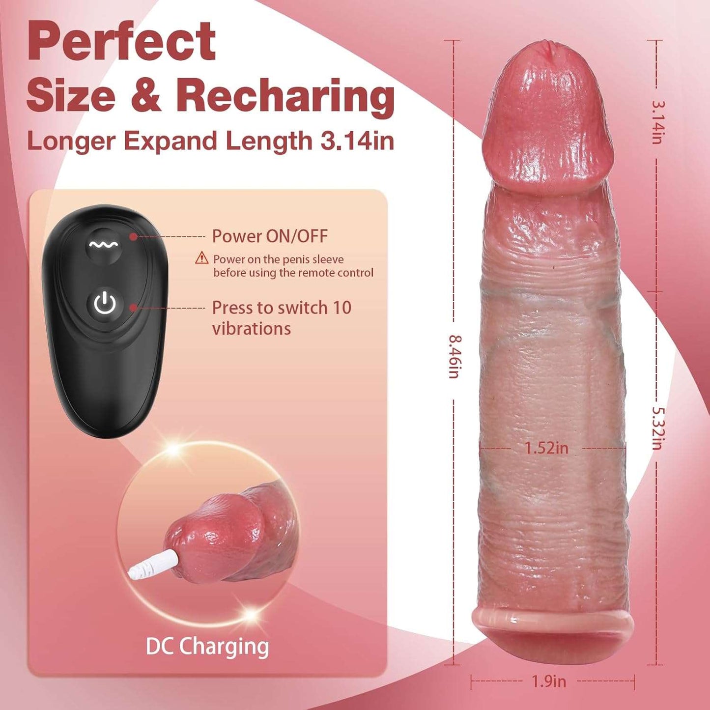 Anillos VibeSleeve con funda para pene con control remoto