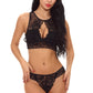 Lace Keyhole Bralette Set