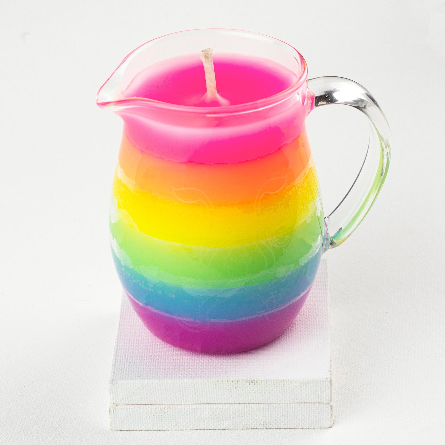 Bougie pour jeu de cire Rainbow in a Jar Blacklight – Basse température – Sans parfum – Bougie en pot réactive aux UV