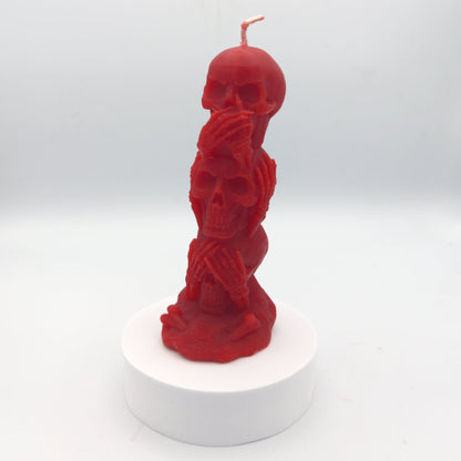 See No Evil Skeletons | Halloween Wax Candle Special | Limited Edition | SCARY SKULL CANDLE