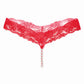 Lace Pearl Crotch Thong