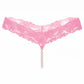 Lace Pearl Crotch Thong