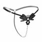 Embroidered Butterfly Pearl Thong