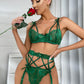 Green Garden Bra Set