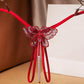 Strappy Butterfly Pearl Crotch Thong
