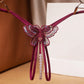 Strappy Butterfly Pearl Crotch Thong