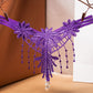Embroidered Fringe Pearl Thong